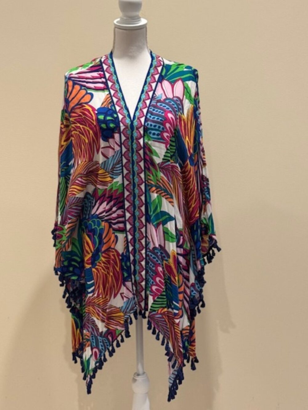Trina Turk Paradise Plume Kimono Cover Up - one size - Picture 2 of 9